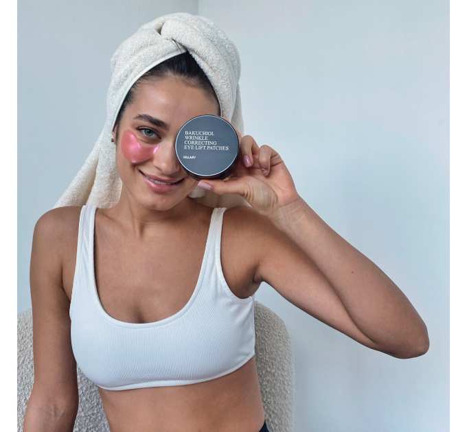 Розгладжувальні патчі з біо-ретинолом Hillary Bacuchiol Wrinkle Correcting & Eye Lift Patches, 60 шт