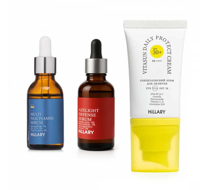 Набір проти жирності, запалень і пігментних плям SPF30+ Hillary Anti-Blemish & Oil Control Set with SPF30+ Protection
