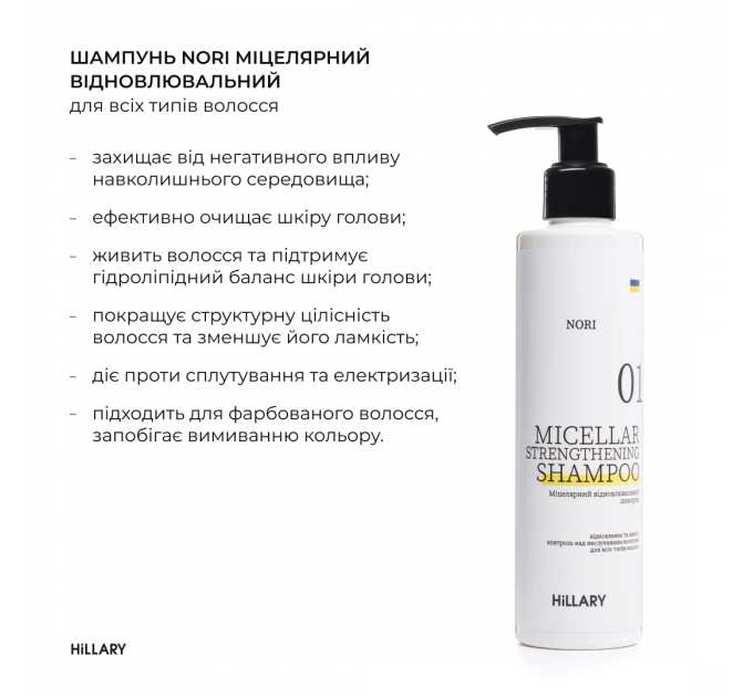 Сироватка для волосся Concentrate Serenoa + Шампунь для всіх типів волосся Nori Micellar та гребінь