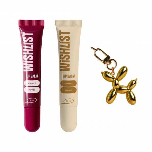 Набір бальзамів-блисків для губ Blessed Honey & Ruby Nectar WishList Lip Gloss Balms + Іграшка-брелок