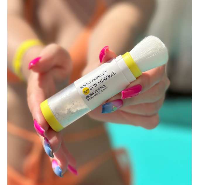 Сонцезахисна мінеральна пудра прозора з SPF 30 + Сонцезахисний крем для обличчя SPF 30+
