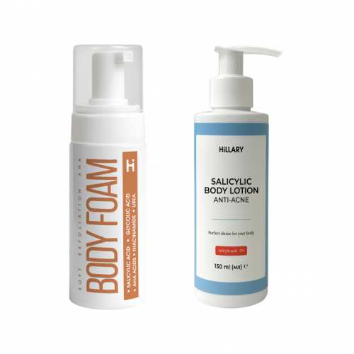 Комплекс для відлущування та корекції висипань на тілі Hillary Exfoliation & Body Acne Correction Complex
