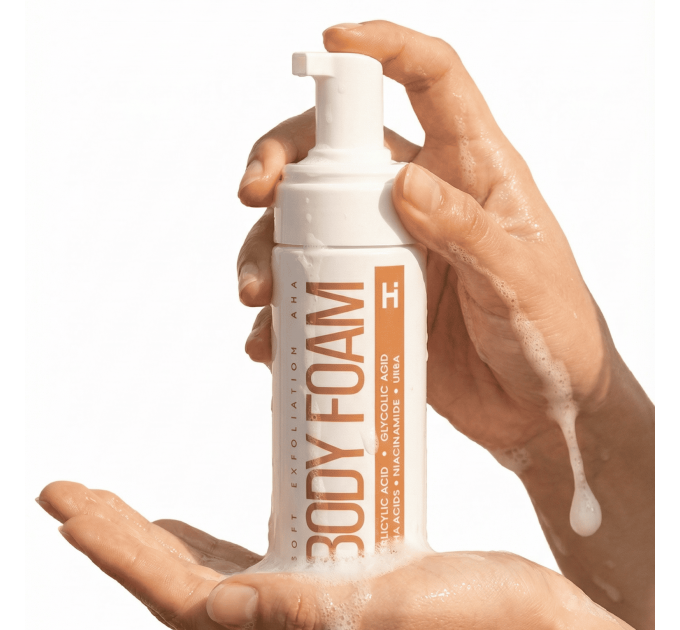 Мʼяка відлущувальна пінка з кислотами для тіла Hillary Soft Exfoliation AHA Body Foam, 150 мл