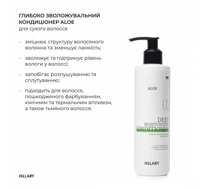 Набір комплексного догляду за сухим типом волосся Hillary Perfect Hair Aloe