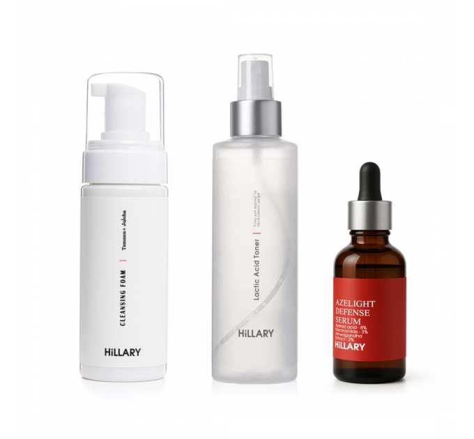 Комплекс для жирного типу шкіри з азелаїновою кислотою Hillary Skincare Set for Oily Skin with Azelaic Acid