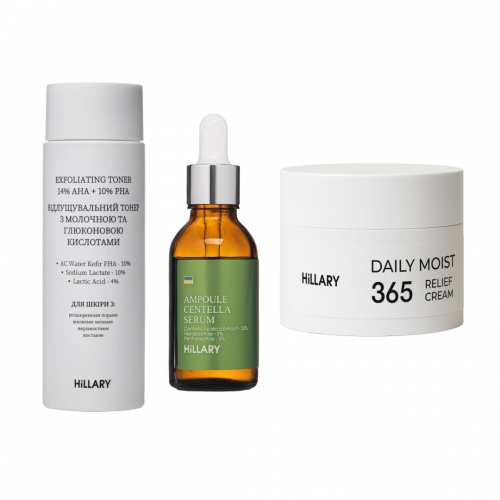 Набір із кислотами для боротьби з сухістю та лущенням шкіри Hillary AHA & PHA Set for Dryness & Flaking Skin