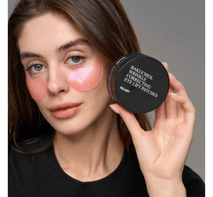 Розгладжувальні патчі з біо-ретинолом Hillary Bacuchiol Wrinkle Correcting & Eye Lift Patches, 60 шт