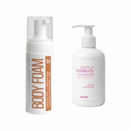 Комплекс для м’якої ексфоліації тіла та інтимної гігієни Hillary Soft Body Exfoliation & Intimate Hygiene Complex