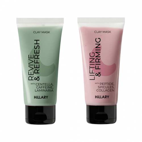 Комплекс глиняних масок для ліфтингу шкіри та зменшення набряків Hillary Clay Anti-Puffiness & Lifting Complex