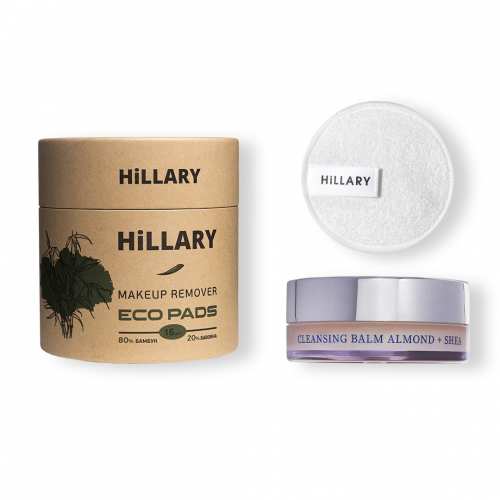 Набір для зняття макіяжу Hillary Cleansing Balm Almond + Shea &amp; ECO Pads