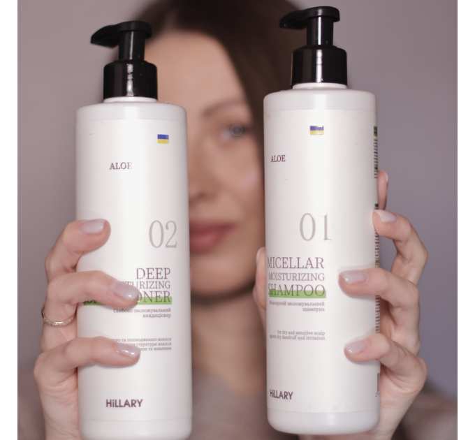 Шампунь + Кондиціонер Hillary Aloe Micellar Moisturizing, 500 мл