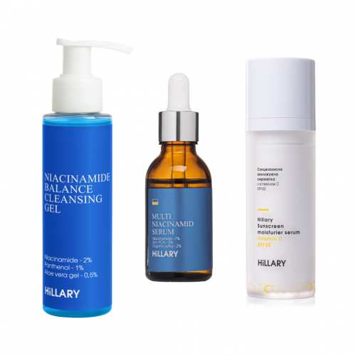 Комплекс для очищення, себорегуляції та захисту шкіри SPF 30 Hillary Cleansing, Oil Control & Skin Protection Complex Комплекс для очищення, себорегуляції та захисту шкіри SPF 30 Hillary Cleansing, Oil Control & Skin Protection Complex