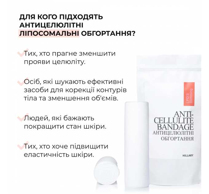 Набір антицелюлітних охолоджувальних обгортань Hillary Cooling Anti-Cellulite Wrap Set