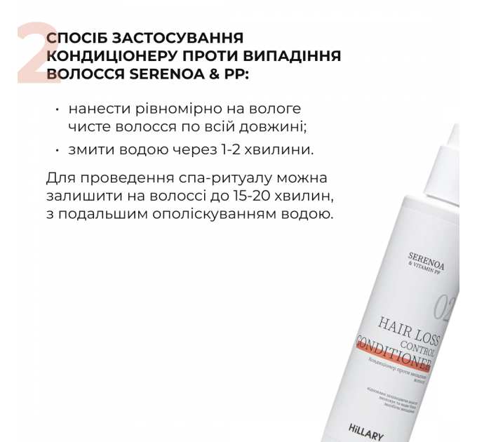 Комплекс проти випадіння волосся Hillary Serenoa &amp; РР Hair Loss Control