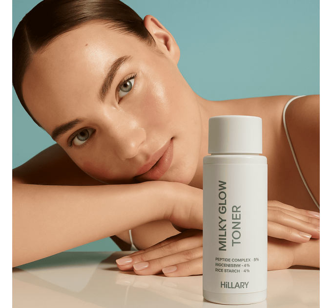 Тонер-молочко для зволоження та освітлення шкіри Hillary Milky Glow Toner, 100 мл