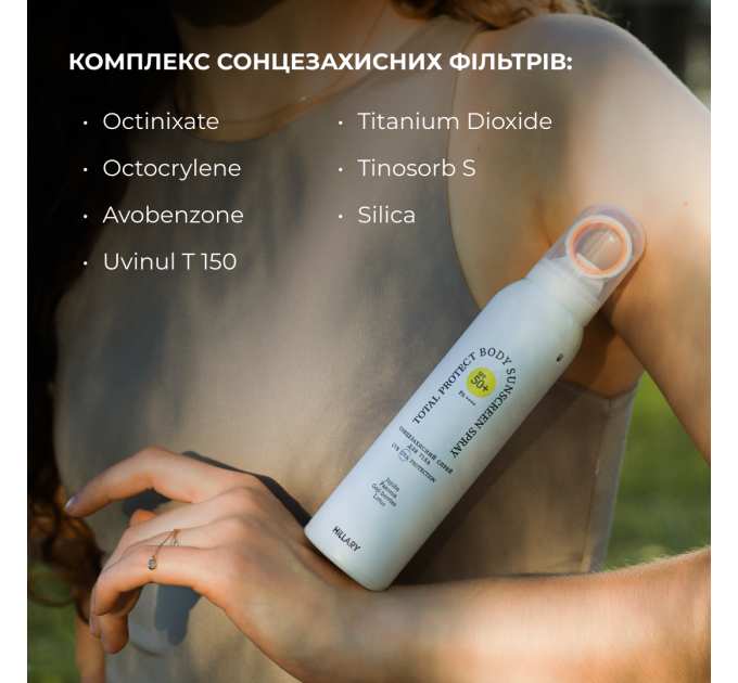 Комплекс для тіла проти висипань і сонячного пошкодження SPF 50+ Hillary Body Care Set for Acne-Prone Skin & Sun Protection