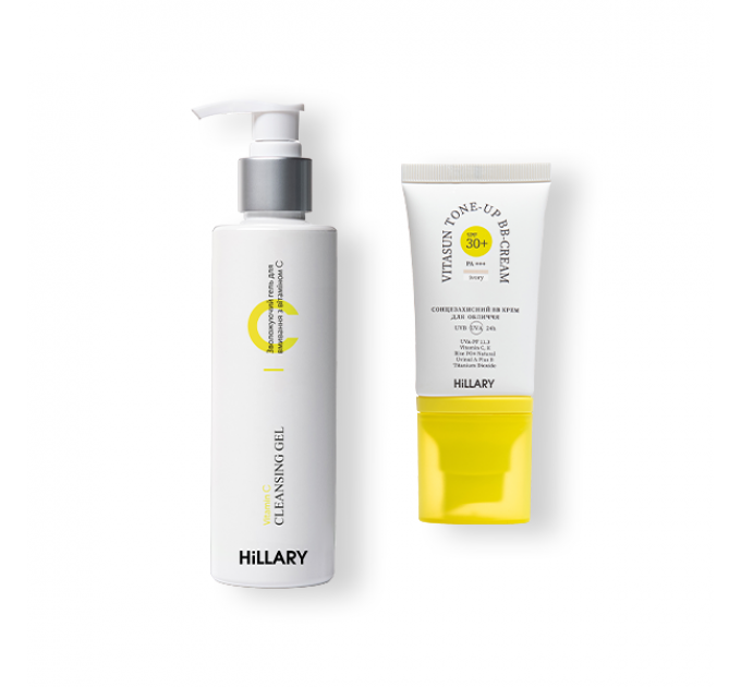 Сонцезахисний BB-крем для обличчя SPF30+ Ivory + Зволожуючий гель для вмивання з вітаміном С