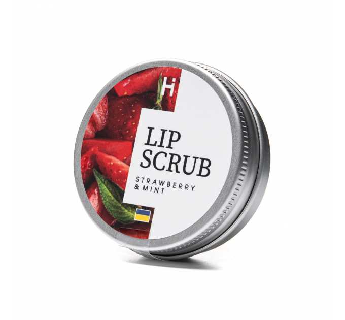 Скраб для губ Полуниця М'ята HILLARY Lip Scrub Strawberry Mint, 30 г