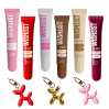 Набір 6 бальзамів-блисків для губ + Іграшки-брелки Espresso Noir & Ruby Nectar & Blessed Honey & Crystal Sorbet & Sweet Candy & Velvet Coral WishList Lip Gloss Balms