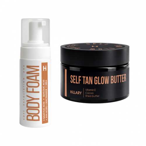 Набір для підготовки шкіри та рівномірної засмаги Hillary Skin Prep & Even Tan Set