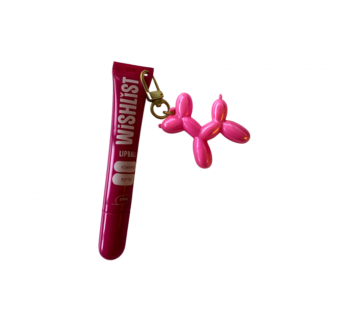Бальзам-блиск для губ Ruby Nectar WiSHLiST Lip Gloss Balsam, 10 мл + Іграшка-брелок