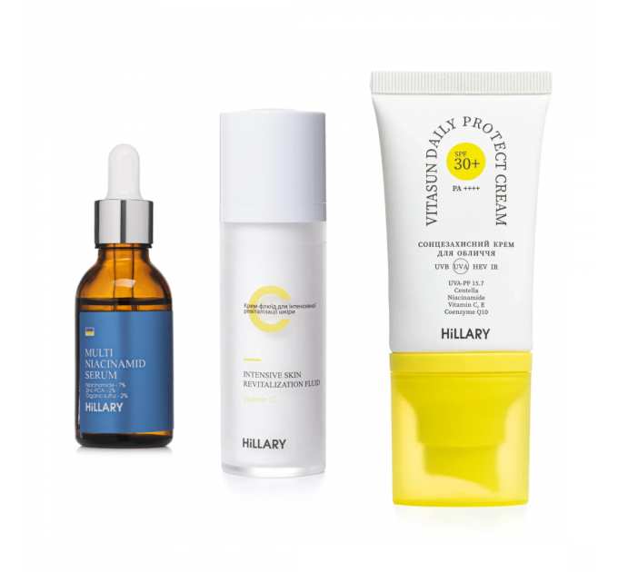 Комплекс для відновлення тону та захист від пігментації SPF 30 Hillary Tone Repair & Pigment Defense Set