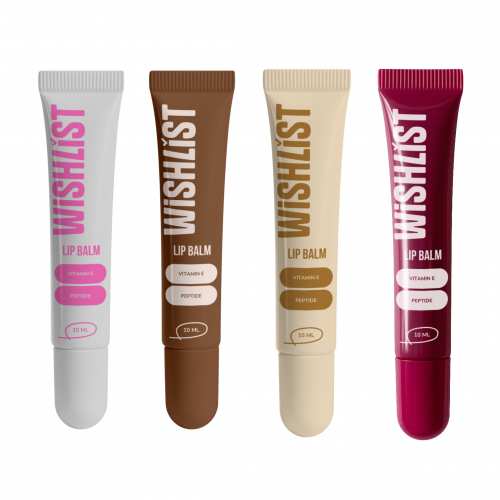 Набір 4 бальзамів-блисків для губ Espresso Noir & Ruby Nectar & Blessed Honey & Crystal Sorbet WishList Lip Gloss Balms