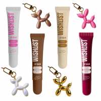 Набір 4 бальзамів-блисків для губ + Іграшки-брелки Espresso Noir & Ruby Nectar & Blessed Honey & Crystal Sorbet WishList Lip Gloss Balms