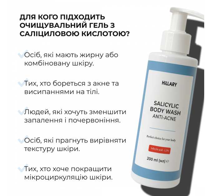 Комплекс для тіла проти висипань і сонячного пошкодження SPF 50+ Hillary Body Care Set for Acne-Prone Skin & Sun Protection