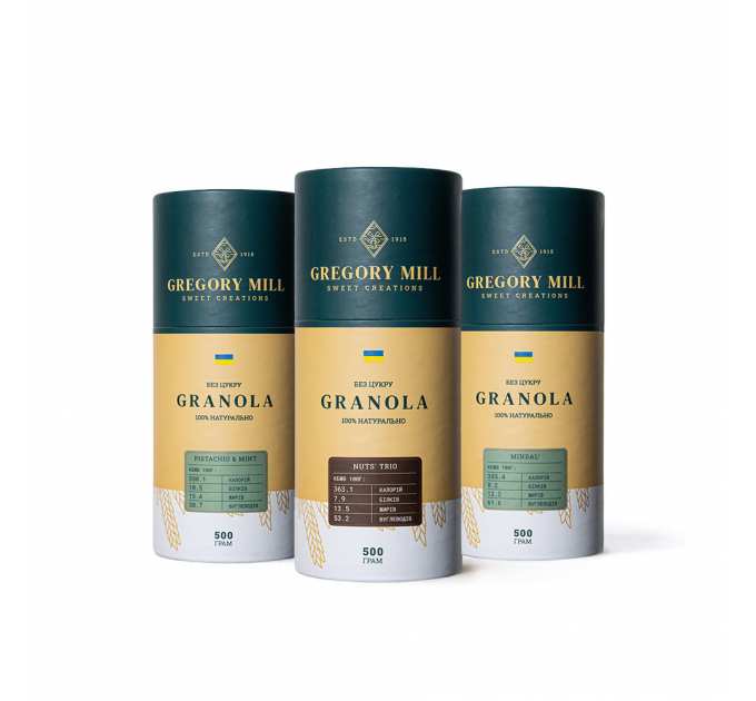 Смачний набір Nuts’ Gregory Box Almond, Nuts’ Trio, Pistachio & Mint, 1500 г