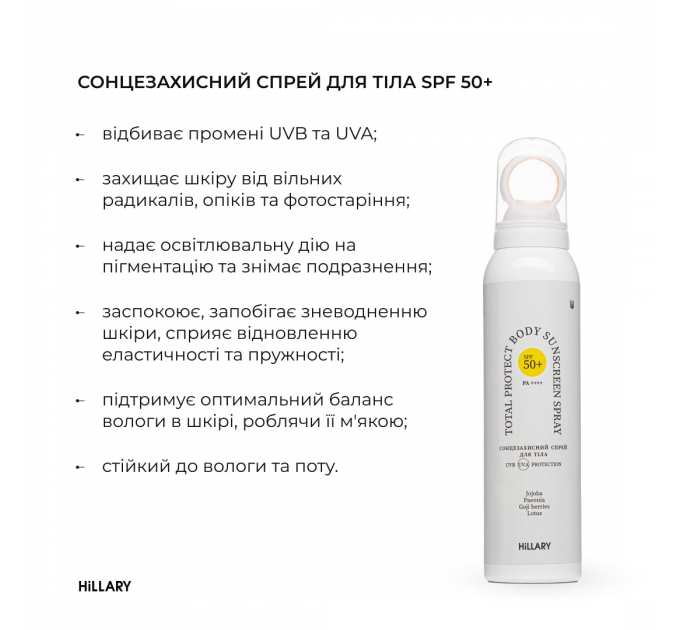 Сонцезахисний набір Hillary SPF Summer Box Total Protect