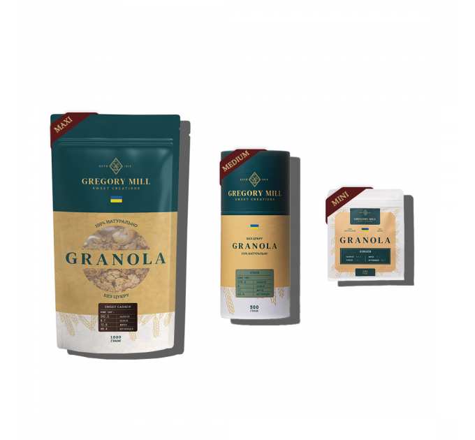 Набір граноли Multi Sweet Cashew, Finik & Ginger, 1750 г Gregory Mill