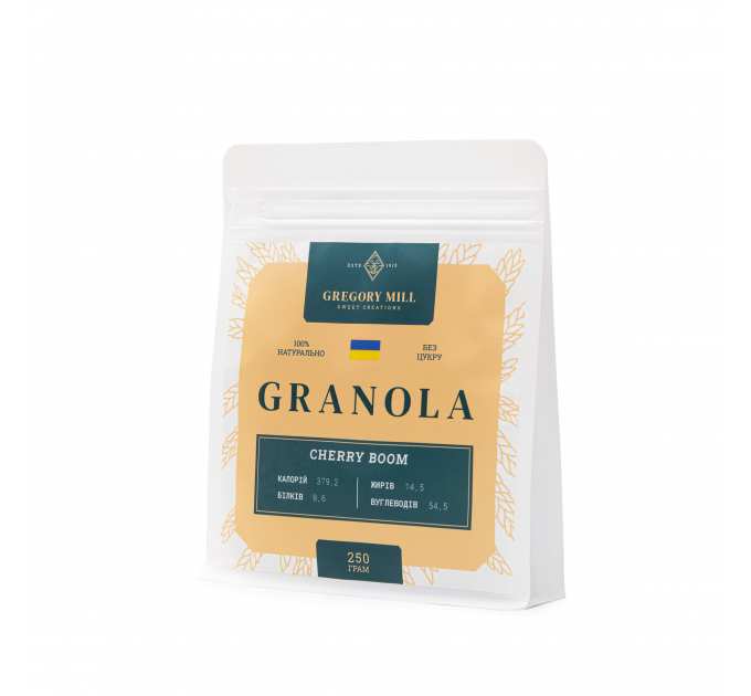 Набір граноли Mini Chocolate Coconut, 1 кг & Cherry Boom, 250 г у подарунок Gregory Mill