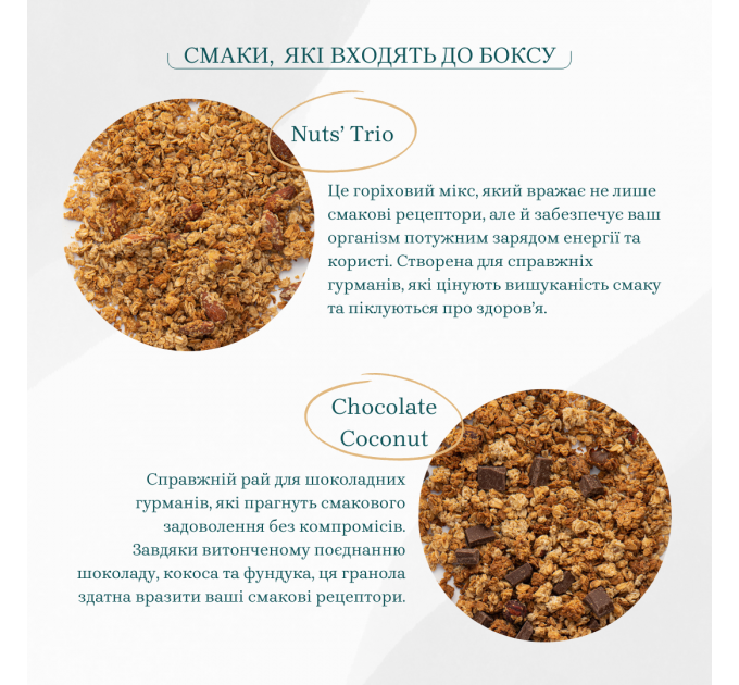 Набір граноли Смакова колекція Gregory Try&Choose 10 500 г