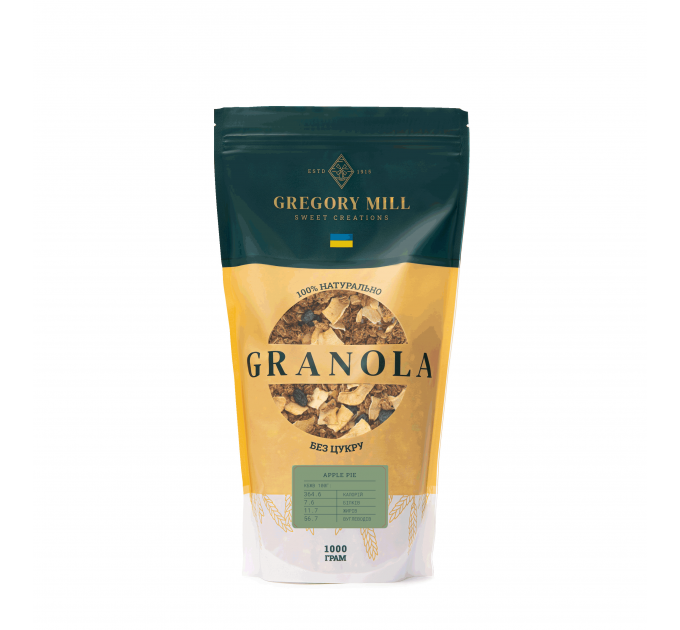 Набір граноли Mini Apple Pie, 1 кг & Banana, 250 г у подарунок Gregory Mill
