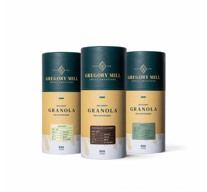 Смачний набір Gregory Boх Chocolate Coconut, Banana & Almond, 1500 г