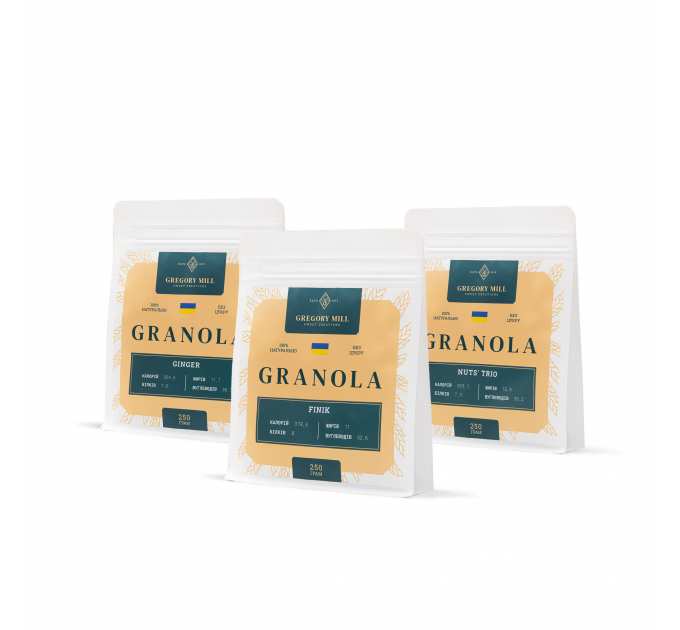 Смачний набір Gregory Set Finik, Nuts’ Trio & Ginger, 750 г