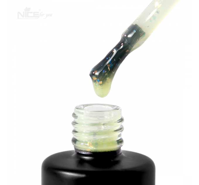 Цветная база Nice for you Spring Base №02 Lemon potal Лимонная с поталью 12 г