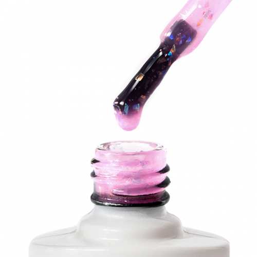 Цветная база Nice for you Spring Base №06 Pink potal Розовая с поталью 8.5 г