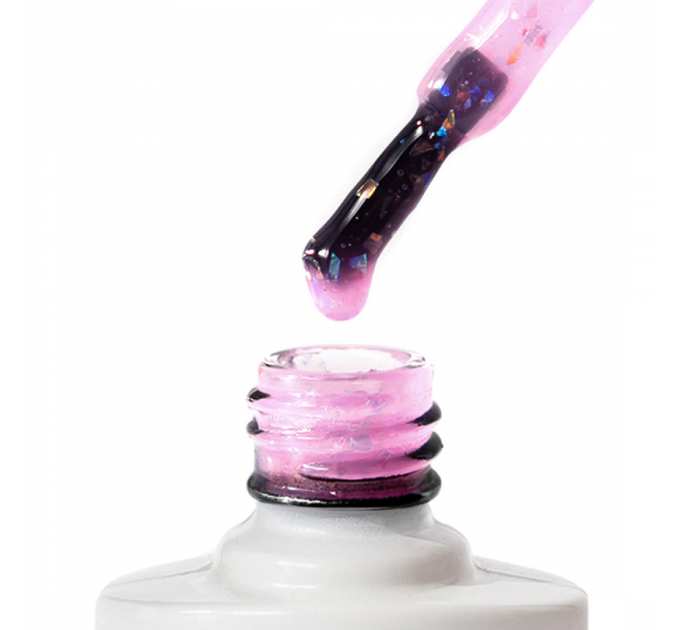 Цветная база Nice for you Spring Base №06 Pink potal Розовая с поталью 8.5 г