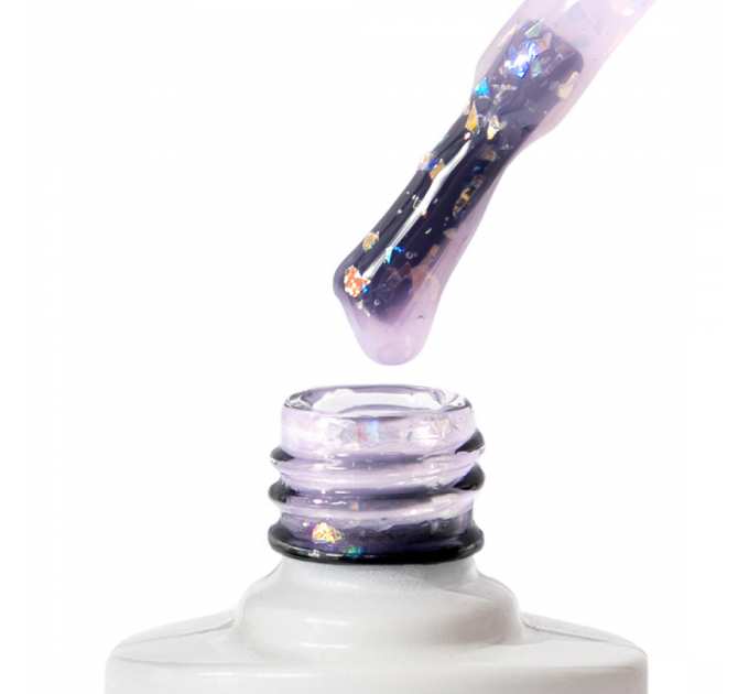 Цветная база Nice for you Spring Base №10 Purple potal Лавандовая с поталью 8.5 г