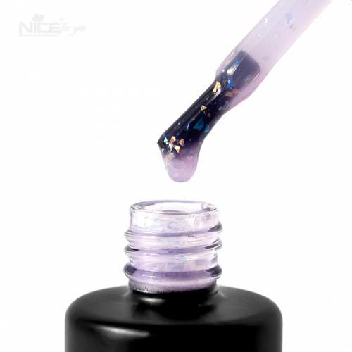 Цветная база Nice for you Spring Base №10 Purple potal Лавандовая с поталью 12 г