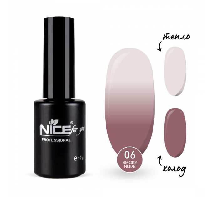 Термо-база Nice for you Smoky Nude №06 Warm pink Пудрово-розовая 12 г