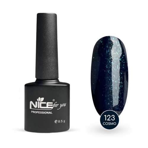 Гель-лак Nice for you Cosmo Basic №123 Темно-зеленый с блесткой 8.5 г