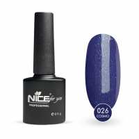 Гель-лак Nice for you Cosmo Basic №026 Темно-синий с блесткой 8.5 г