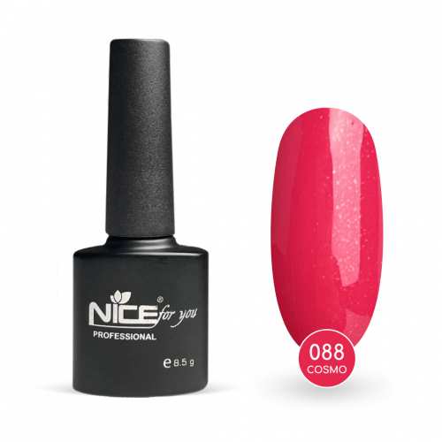Гель-лак Nice for you Cosmo Basic №088 Розовый с блесткой 8.5 г