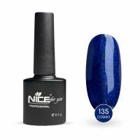 Гель-лак Nice for you Cosmo Basic №135 Сапфировый с голубой блесткой 8.5 г