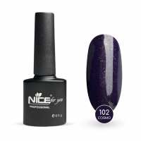 Гель-лак Nice for you Cosmo Basic №102 Черничный с золотистой блесткой 8.5 г