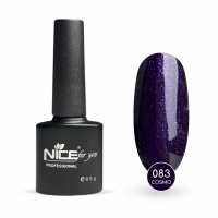 Гель-лак Nice for you Cosmo Basic №083 Темно-фиолетовый с блесткой 8.5 г