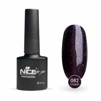 Гель-лак Nice for you Cosmo Basic №082 Ежевичный с голубой блесткой 8.5 г